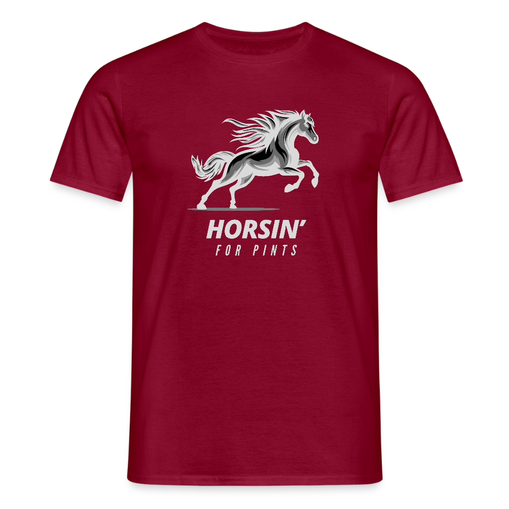 Horsin' for pints - brick red