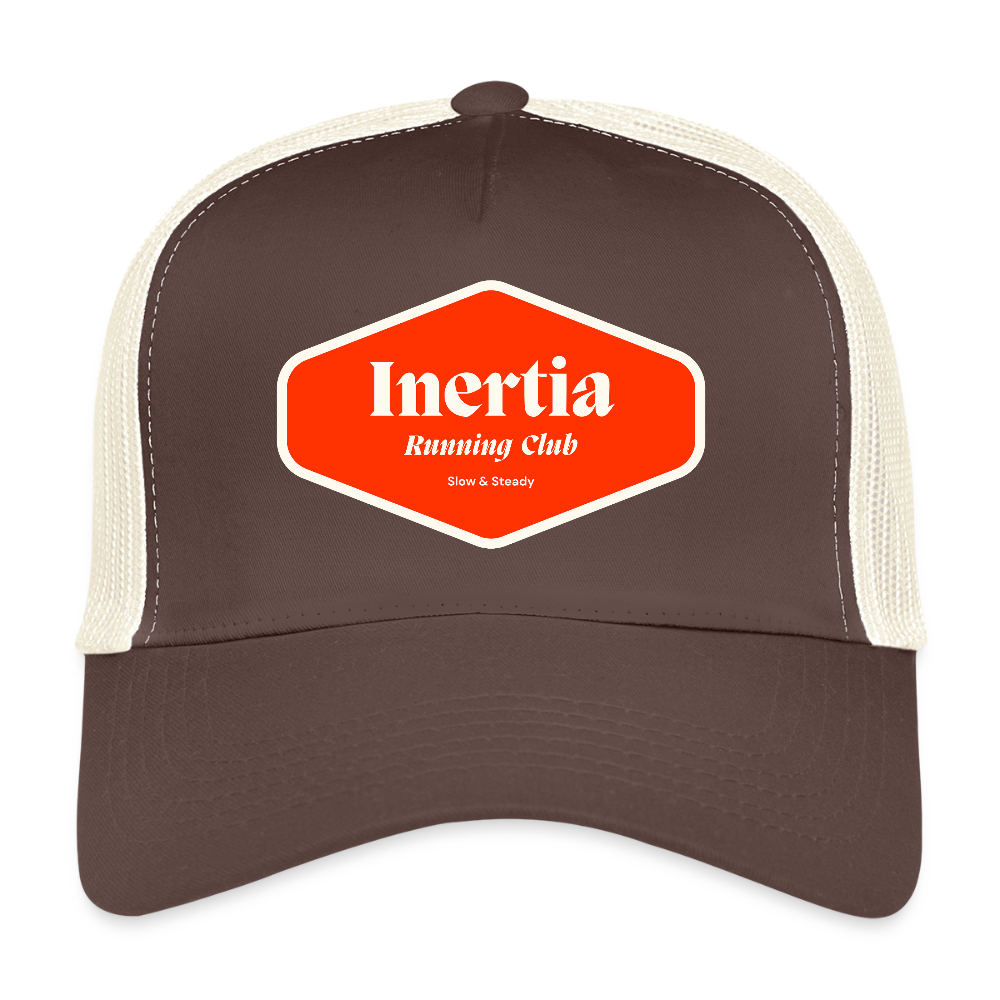 Inertia Running Club Trucker Cap - brown/beige