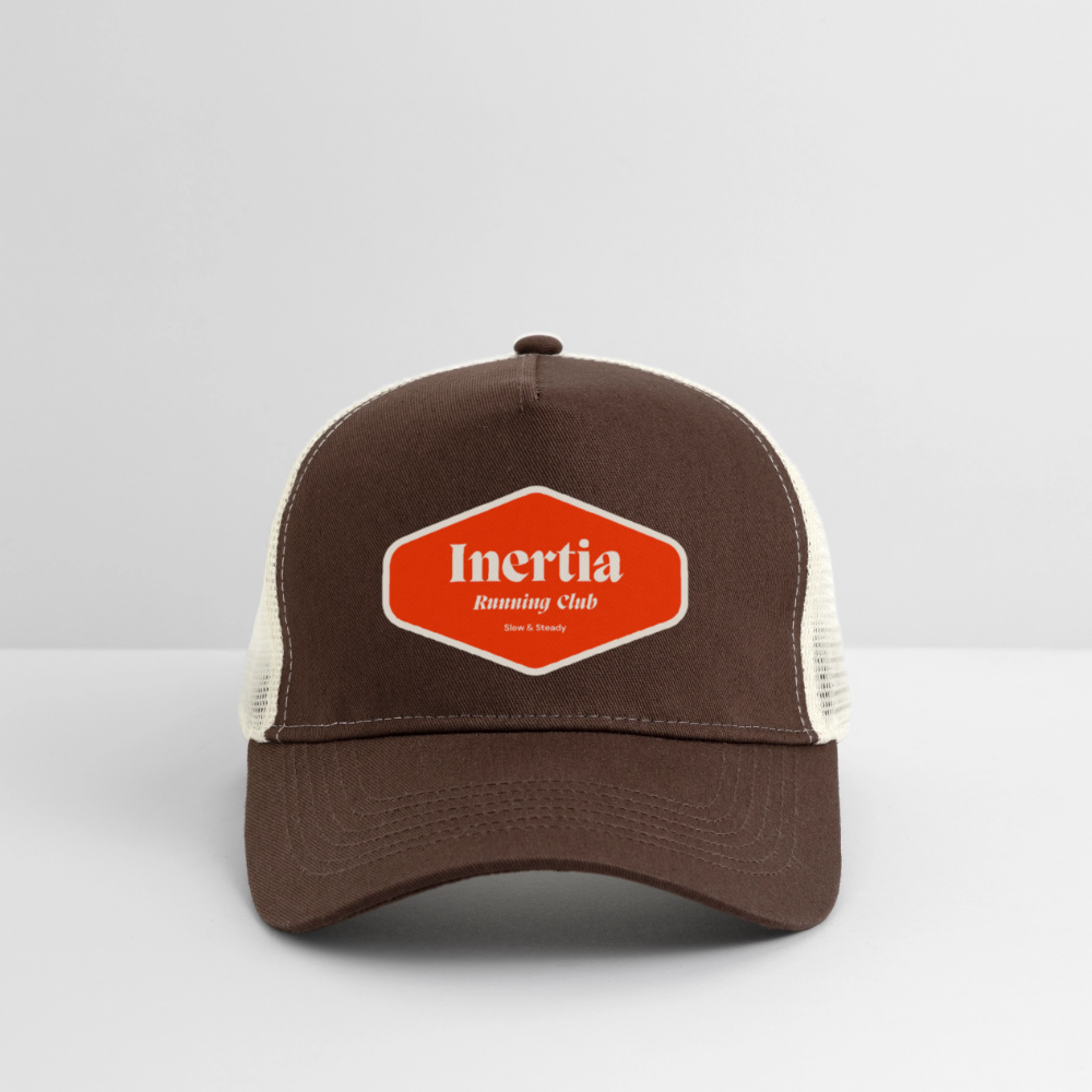 Inertia Running Club Trucker Cap - brown/beige