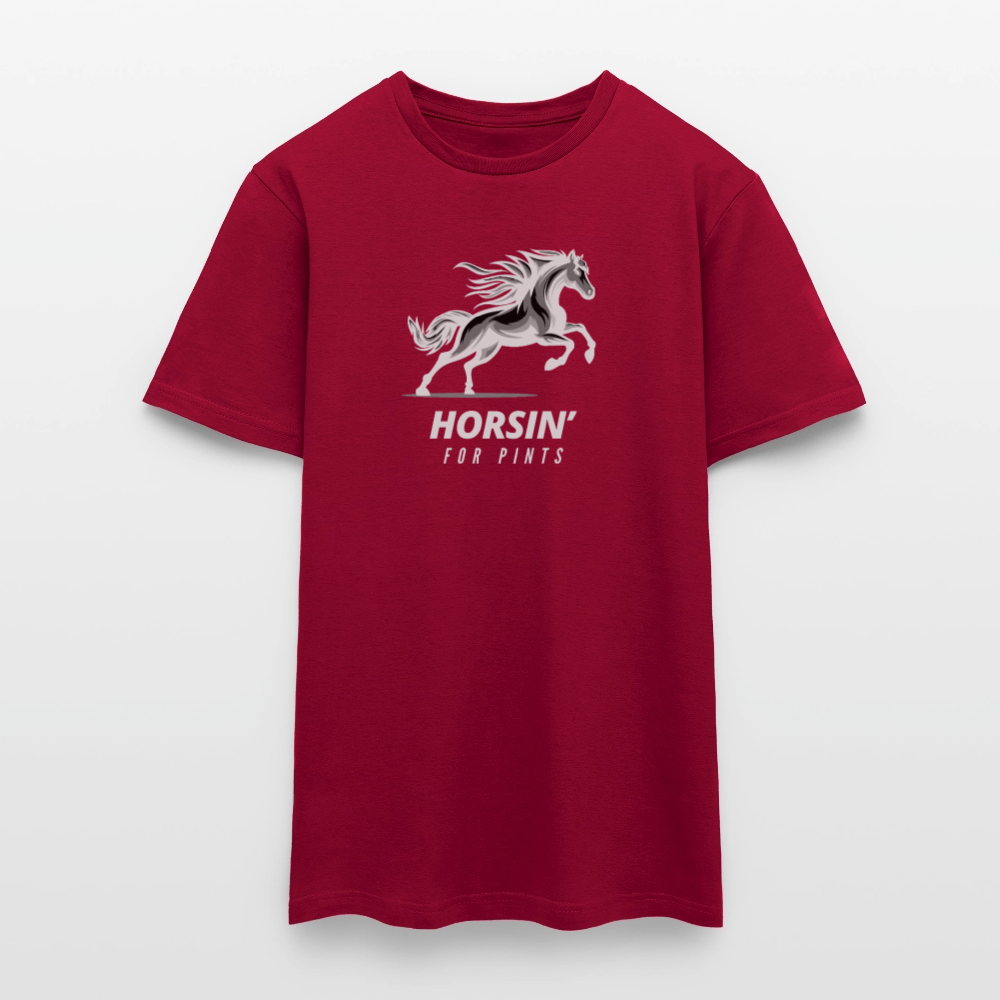 Horsin' for pints - brick red