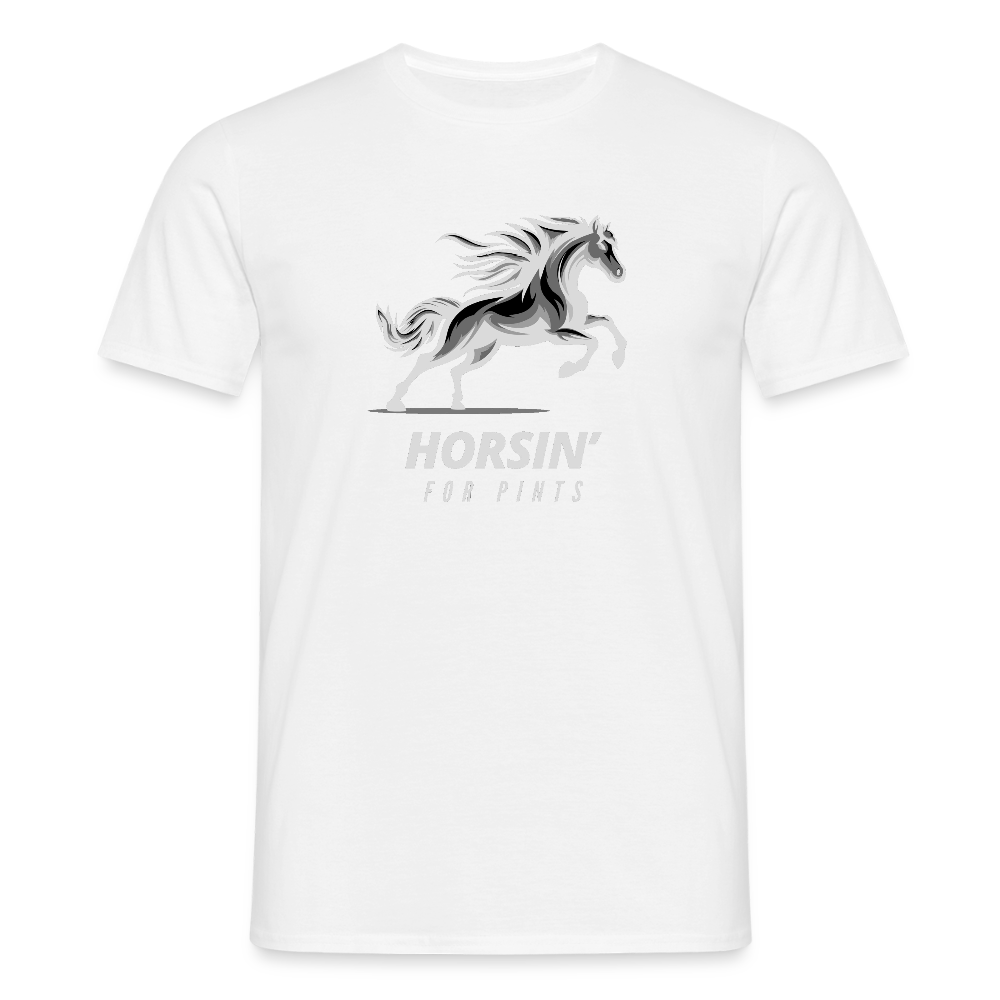 Horsin' for pints - white